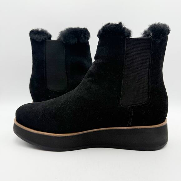 Bernardo Womens Patterson Boots US 10M EU 40.5 Black Suede Sheepskin NWOB - Picture 7 of 12